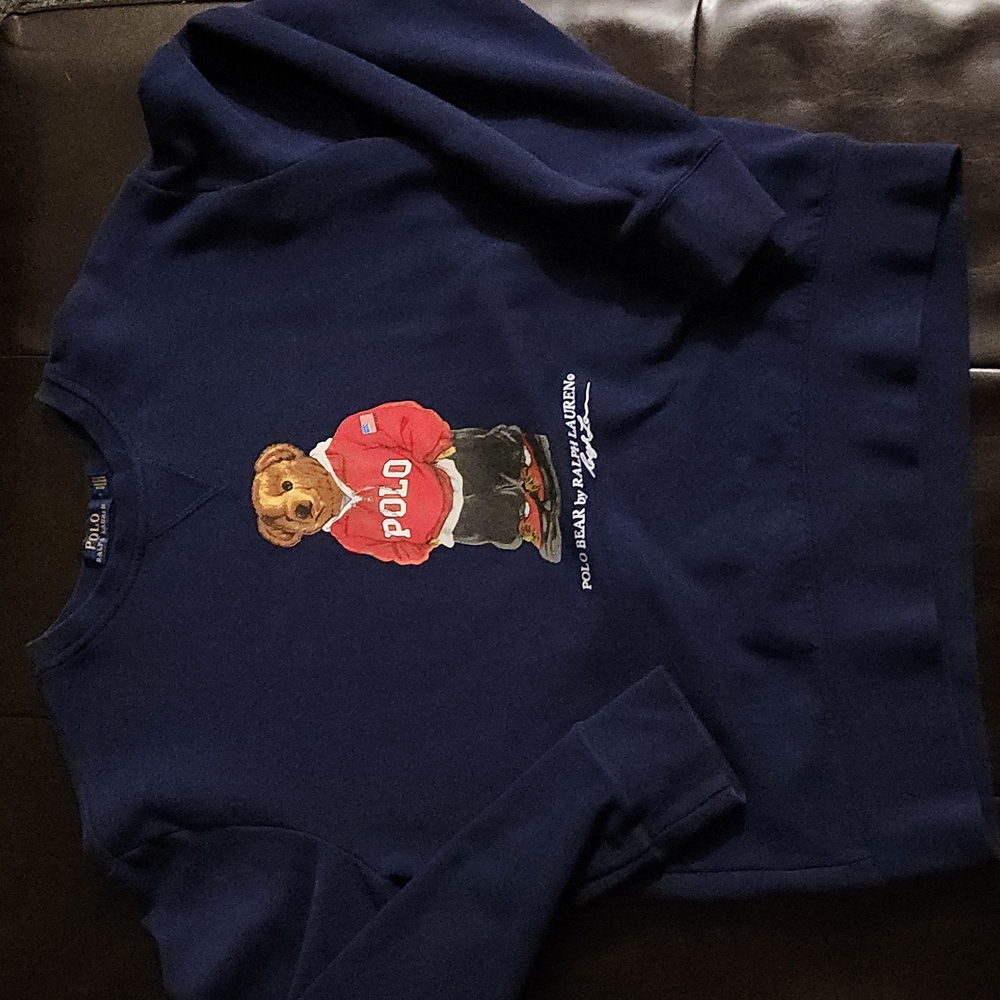 MEN RALPH LAUREN POLO BEAR SWEATHER SIZE M